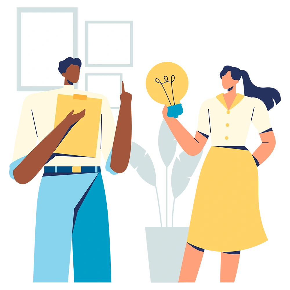 Dibujo dos personas hablando